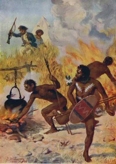 An Affray with the Natives by Unbekannt