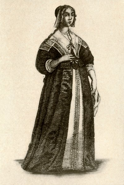 An English lady in house dress, 1640, 1937 by Unbekannt