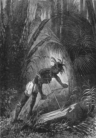 An Indian Obtaining Fire by Friction by Unbekannt