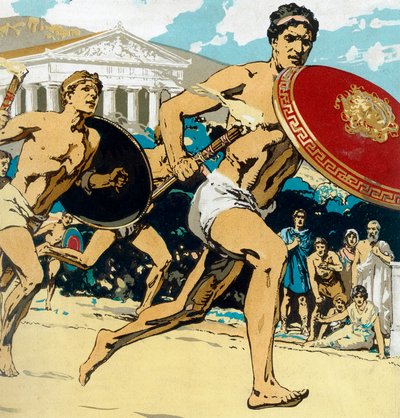 Ancient Olympic Games: the relay race, 1922 by Unbekannt
