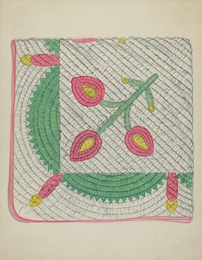Applique Quilt, c. 1936 by Unbekannt