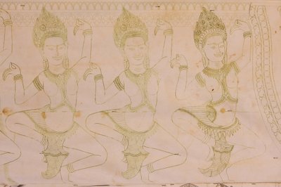 Apsara Drawing, Siem Reap, Cambodia by Unbekannt