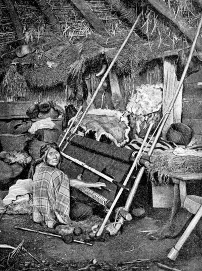 Araucanian Woman Weaving, Chile, 1922 by Unbekannt