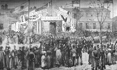 Arrival of the Royal Marines at Chatham, c1882-85 by Unbekannt
