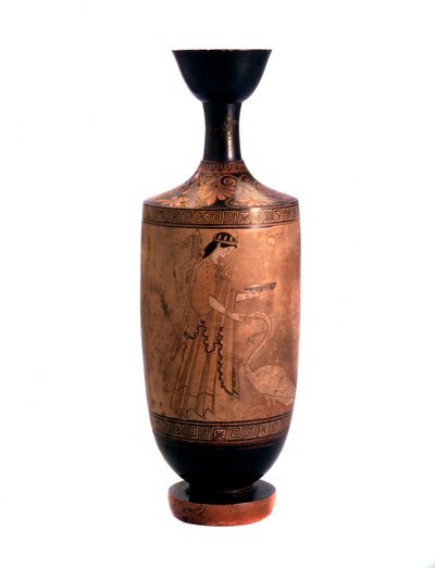 Artemis with a Swan. Lekythos, White-Ground by Unbekannt