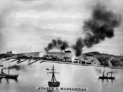 Attack of Manzanillo by Unbekannt