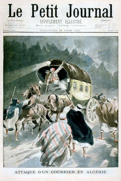 Attack on a courier in Algeria, 1901 by Unbekannt