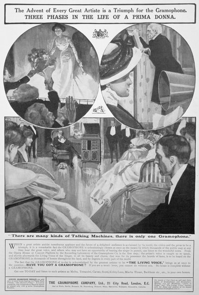 Advert for the Gramophone Co by Unbekannt