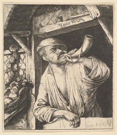 Baker Blowing Horn, 1610-85 by Unbekannt