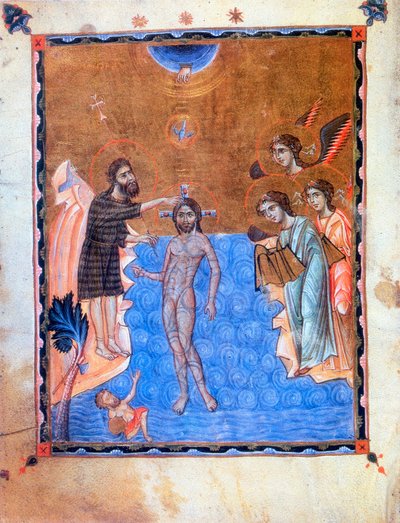 Baptism of Jesus by St John the Baptist by Unbekannt