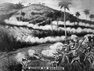 Battle in the Ten Years War, 1874 by Unbekannt