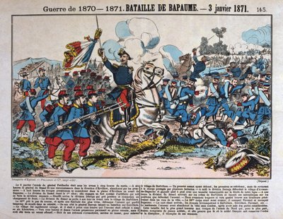 Battle of Bapaume, Franco-Prussian War, 3 January 1871 by Unbekannt