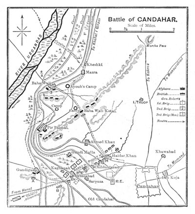Battle of Candahar: Plan by Unbekannt