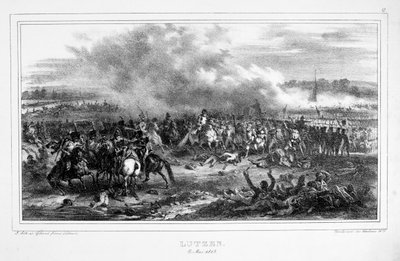 Battle of Lutzen by Unbekannt