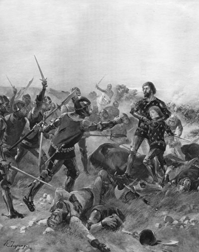 Battle of Poitiers, France by Unbekannt