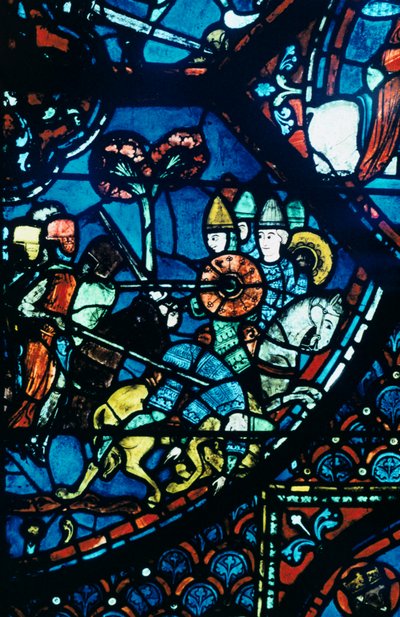 Battle of Sahagun, stained glass, Chartres Cathedral by Unbekannt