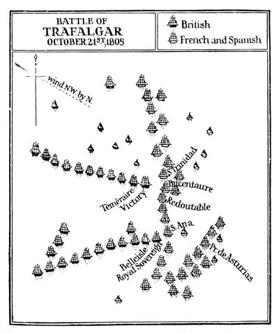 Battle of Trafalgar, 1805 by Unbekannt