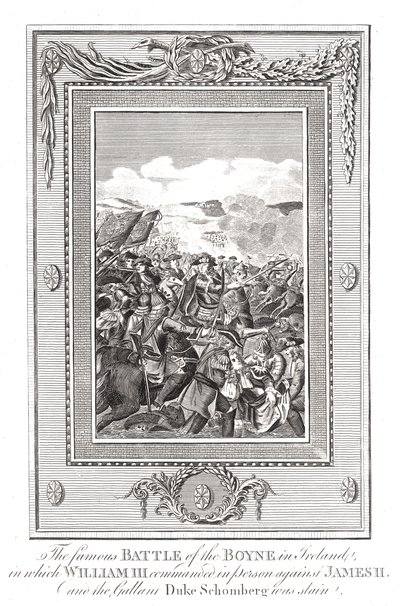 Battle of the Boyne, 1690 by Unbekannt