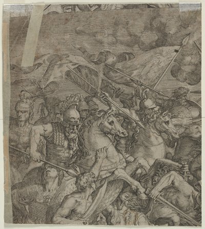 Battle of the Milvian Bridge fragment verso by Unbekannt