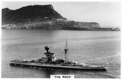 Battleship HMS Revenge off Gibraltar, 1937 by Unbekannt