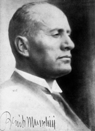 Benito Mussolini, Italian fascist dictator by Unbekannt