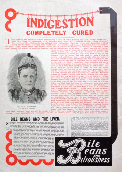 Bile Beans Advert, 1903 by Unbekannt