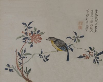 Bird on a Flowering Branch by Unbekannt