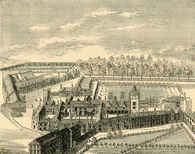 Birds Eye View of the Old Charterhouse, c1872 by Unbekannt