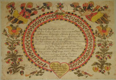 Birth and Baptismal Certificate by Unbekannt