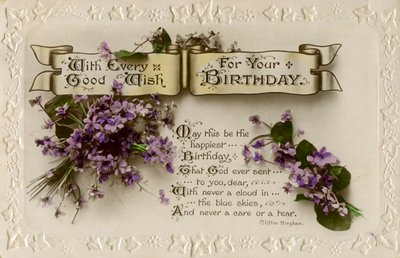 Birthday postcard by Unbekannt
