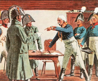 Blücher surrenders near Ratkau, 7 November 1806 by Unbekannt