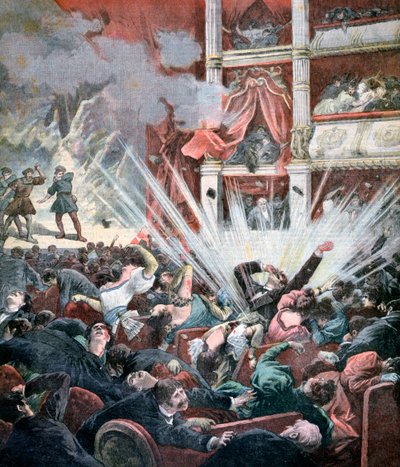 Bomb explosion in the Liceo Theatre, Barcelona, 1893 by Unbekannt
