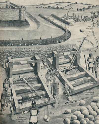 Bombarding a Fort in Saxon Times by Unbekannt