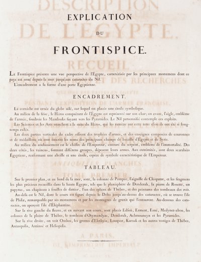 Book: Description of Egypt by Unbekannt