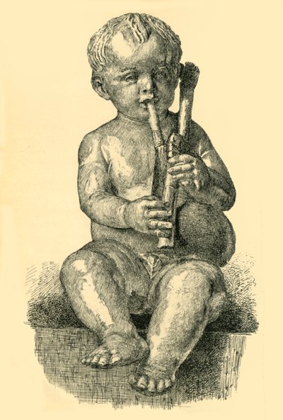 Boy playing the bagpipes, c1490-1520 by Unbekannt