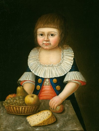 Boy with a Basket of Fruit by Unbekannt