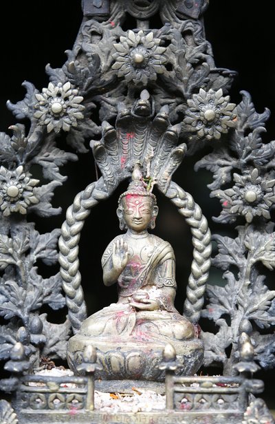 Buddha in Golden temple, Patan, Nepal by Unbekannt