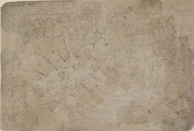 Building the Bridge to Lanka, mid-18th century by Unbekannt