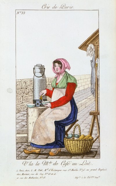 Café-au-Lait Seller, 1826 by Unbekannt