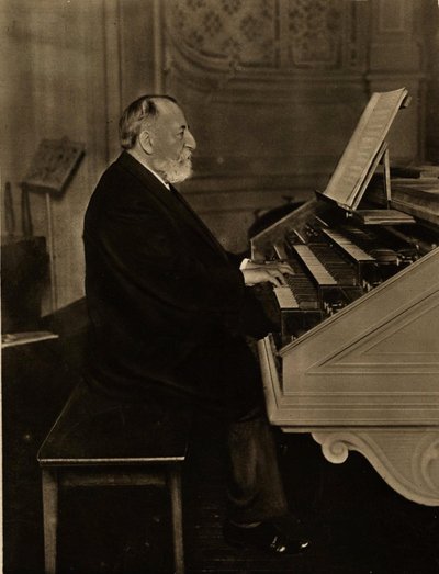 Camille Saint-Saëns at the Organ, 1913 by Unbekannt