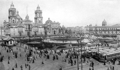 Cathedral and National Palace, Mexico City, Mexico by Unbekannt