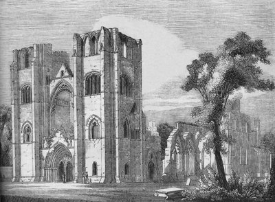 Cathedral of Elgin, 1845 by Unbekannt