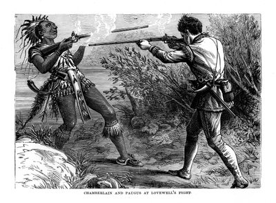 Chamberlain and Paugus at Lovewells Fight by Unbekannt
