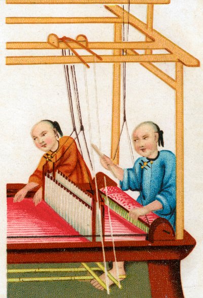 Chinese silk weaving, 20th century by Unbekannt