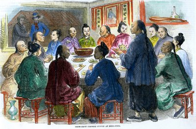 Chow-chow Chinese supper at Hong Kong, c1875 by Unbekannt