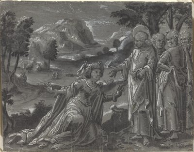 Christ and the Adulteress by Unbekannt