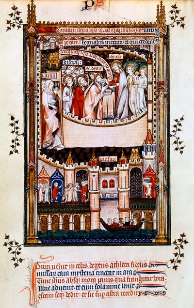 Christ Gives Communion to St Denis by Unbekannt