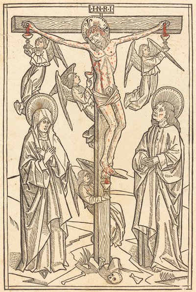 Christ on the Cross with Angels by Unbekannt