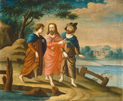 Christ on the Road to Emmaus by Unbekannt