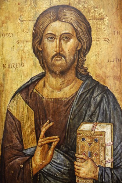 Christ Pantocrator Painting, Madrid Spain by Unbekannt